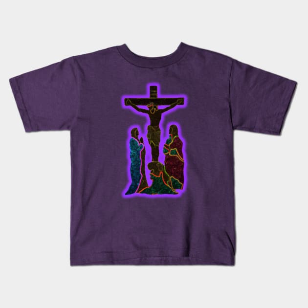 Jesus the Christ Crucifixion Kids T-Shirt by Moses77